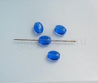 Skleněný korálek oválek 8,4 x 6,8 mm - 4 ks (AC417)