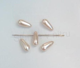 Skleněný korálek slzička 12,5 x 5,5 mm - 5 kusů v balení (AC427)