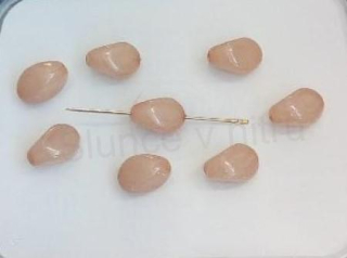 Skleněný korálek tvarovaný 13,2 x 9,7 mm - 8 ks (AC431)