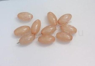 Skleněný korálek oválek 15,7 x 8,5 mm - 10 ks (AC432)