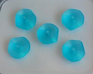 Skleněný korálek tvarovaný 18,8 mm modrý (AC433)