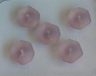 Skleněný korálek tvarovaný 18,8 mm růžový (AC433)
