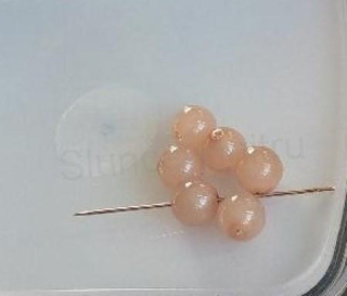 Skleněný korálek kulička 8 mm - 6 ks (AC434)