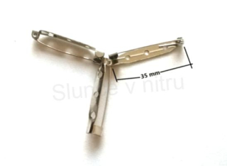 Brožový můstek 35 mm - platinová barva (C85)