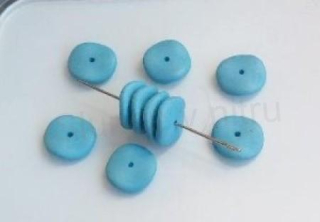 Skleněný korálek knoflík 12 mm (AC459)