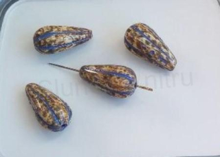 Skleněný korálek tykev 22,7 x 22,2 mm (AC465)