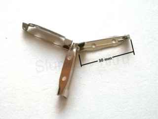 Brožový můstek 30 mm - platinová barva (C86)