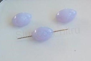 Skleněný korálek tvarovaný 18,2 x 11,4 mm (AC473)