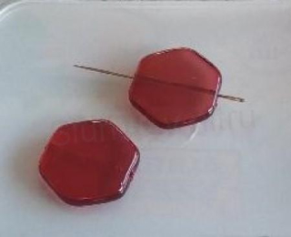 Skleněný korálek ploškovaný 21,7 x 23,7 mm - 2 ks (AC504)