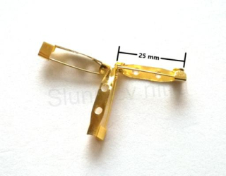 Brožový můstek 25 mm - zlatá barva (C90)