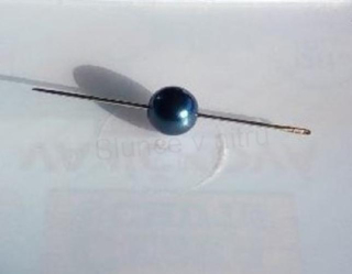 Skleněné voskované perle 14 mm – tmavě modrá (AC521)