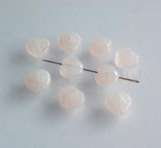 Skleněný korálek jahoda 10,2 x 11,5 mm - 9 ks (AC522)