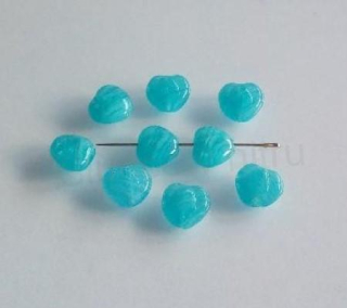 Skleněný korálek jahoda 10,2 x 11,5 mm - 9 ks (AC523)