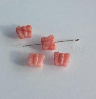 Skleněný korálek motýl 11,2 x 9,7 mm - 4 ks (AC532)