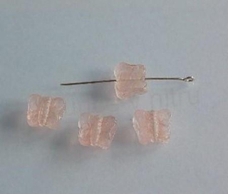 Skleněný korálek motýl 11,2 x 9,7 mm - 4 ks (AC533)