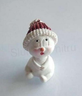 Dekorativní figurka Sněhulák 3,4 × 2,8 cm (L43)