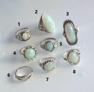 Dámský ozdobný prsten imitace opálu - více variant (BP420)