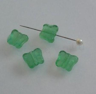 Skleněný korálek motýl 11,2 x 9,7 mm - 4 ks (AC541)