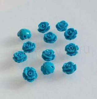 Plastový voskový korálek růžička 8 mm (AC544)