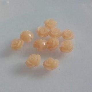 Plastový voskový korálek růžička 8 mm (AC549)