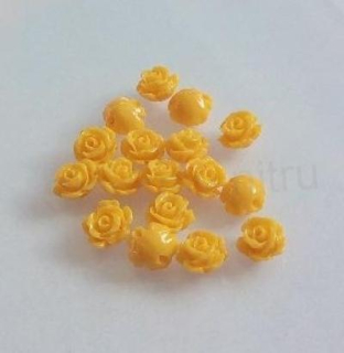 Plastový voskový korálek růžička 8 mm (AC552)