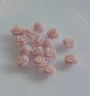 Plastový voskový korálek růžička 8 mm (AC554)