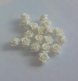 Plastový voskový korálek růžička 8 mm (AC558)