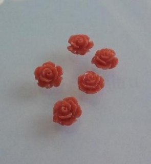 Plastový voskový korálek růžička 10 mm (AC563)
