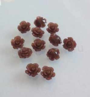 Plastový voskový korálek růžička 10 mm (AC564)