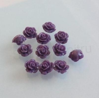 Plastový voskový korálek růžička 10 mm (AC5655)