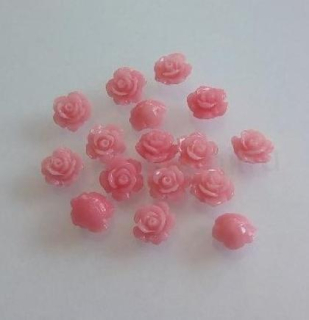 Plastový voskový korálek růžička 10 mm (AC576)