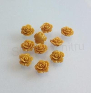 Plastový voskový korálek růžička 10 mm (AC577)