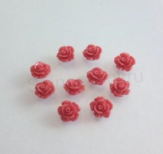 Plastový voskový korálek růžička 10 mm (AC582)