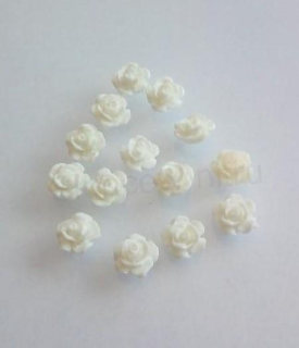 Plastový voskový korálek růžička 10 mm (AC585)