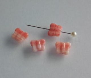 Skleněný korálek motýl 11,2 x 9,7 mm - 4 kusy (AC593)