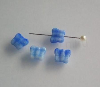 Skleněný korálek motýl 11,2 x 9,7 mm - 4 kusy (AC594)
