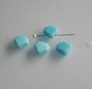 Skleněný korálek mušle 14 mm - 4 kusy (AC597)