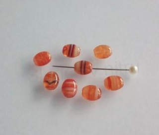 Skleněný korálek šváb 8,4 x 7,1 mm - 8 kusů (AC599)