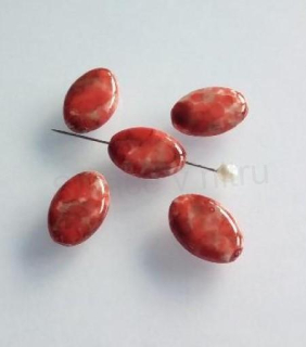 Skleněný korálek šváb 16 x 11,2 mm - 5 kusů (AC610)