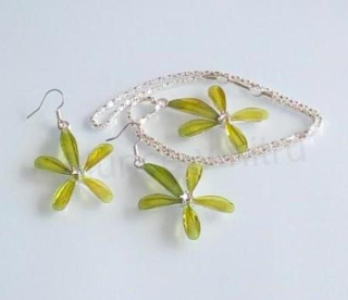 Řetízková souprava, sada Kytička světle zelená (BS132)