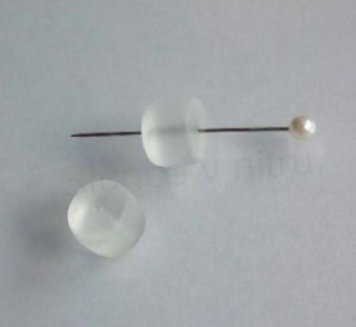 Skleněný korálek váleček 10,8 x 8,2 mm - 2 ks (AC626)