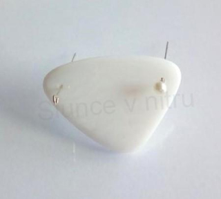 Skleněný ploškovaný korálek 43,2 x 31,7 mm (AC628)