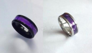 Prsten z chirurgické oceli a přírodní mušle Paua (BP427)