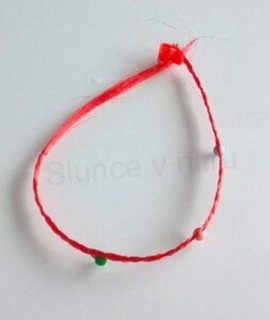 Barevný pramen vlasů, copánek na skřipci tmavě délka 32 cm oranžová s korálky (H546)