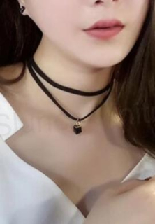 Náhrdelník choker s ozdobou broušená kostká (BD838)
