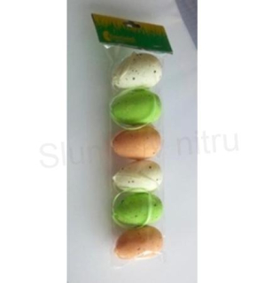 Velikonoční kropenatá vajíčka na zavěšení 6 kusů (V190)