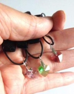 Náhrdelník dvojitý choker se Swarovski srdce (BD851)