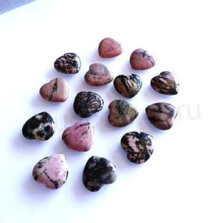 Rodonit hmatka srdce 20 mm (X1821)