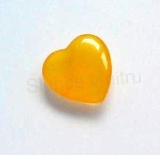 Onyx hmatka srdce žlutá 20 mm (X1823)