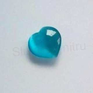 Kočičí oko hmatka srdce modré 20 mm (X1836)